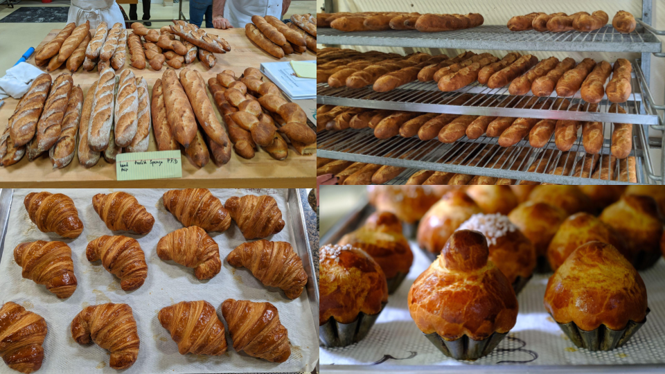 Breads, croissants, brioches