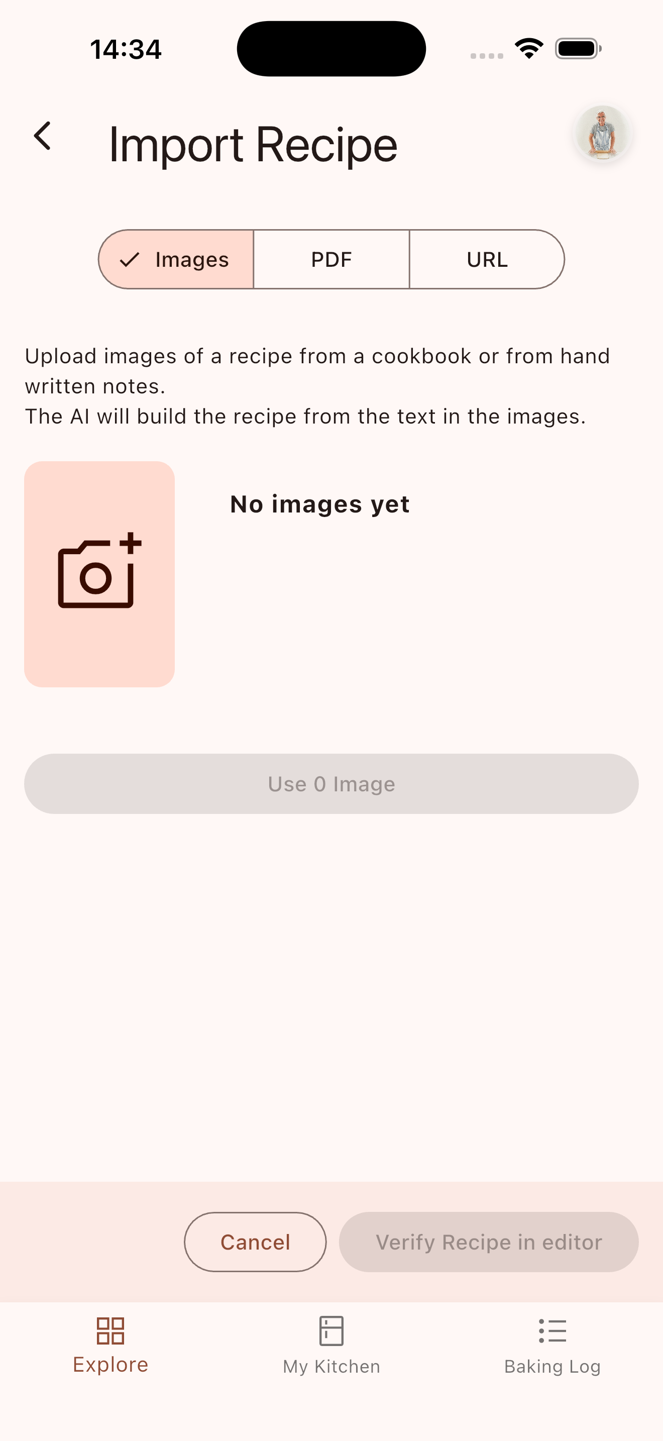 AI scanning a recipe from a book photo