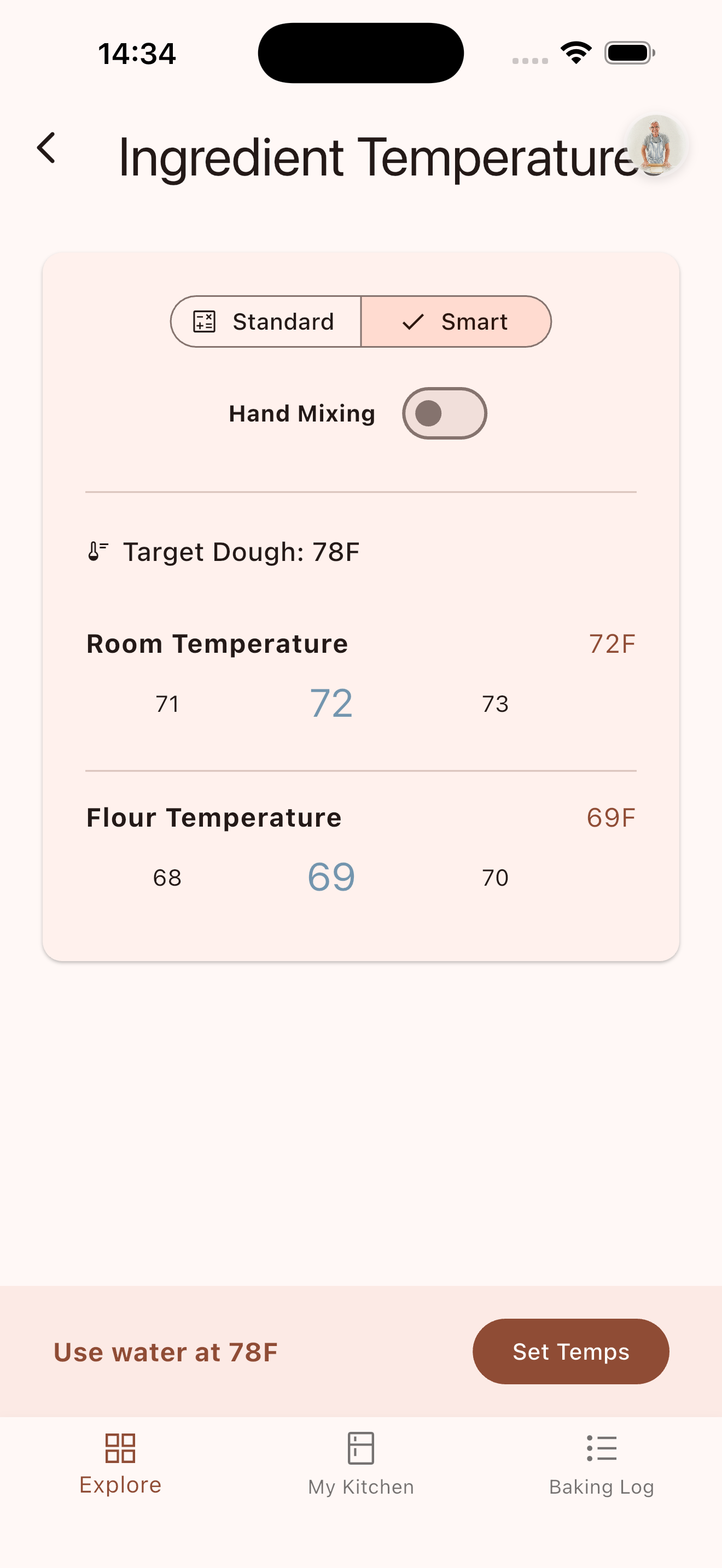 Smart physics-based temperature calculation mode